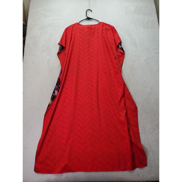 Gold Coast Cover Up Women's One Size Multi Floral Paisley Polyester Round Neck - Picture 2 of 8